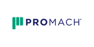 PROMACH company logo with stylized green vertical bars and blue text.
